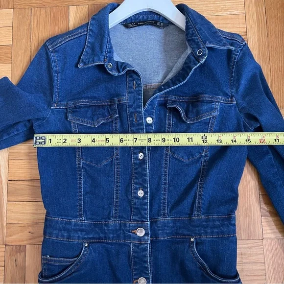 Zara Denim Dress Size X-Small - Picture 8 of 10